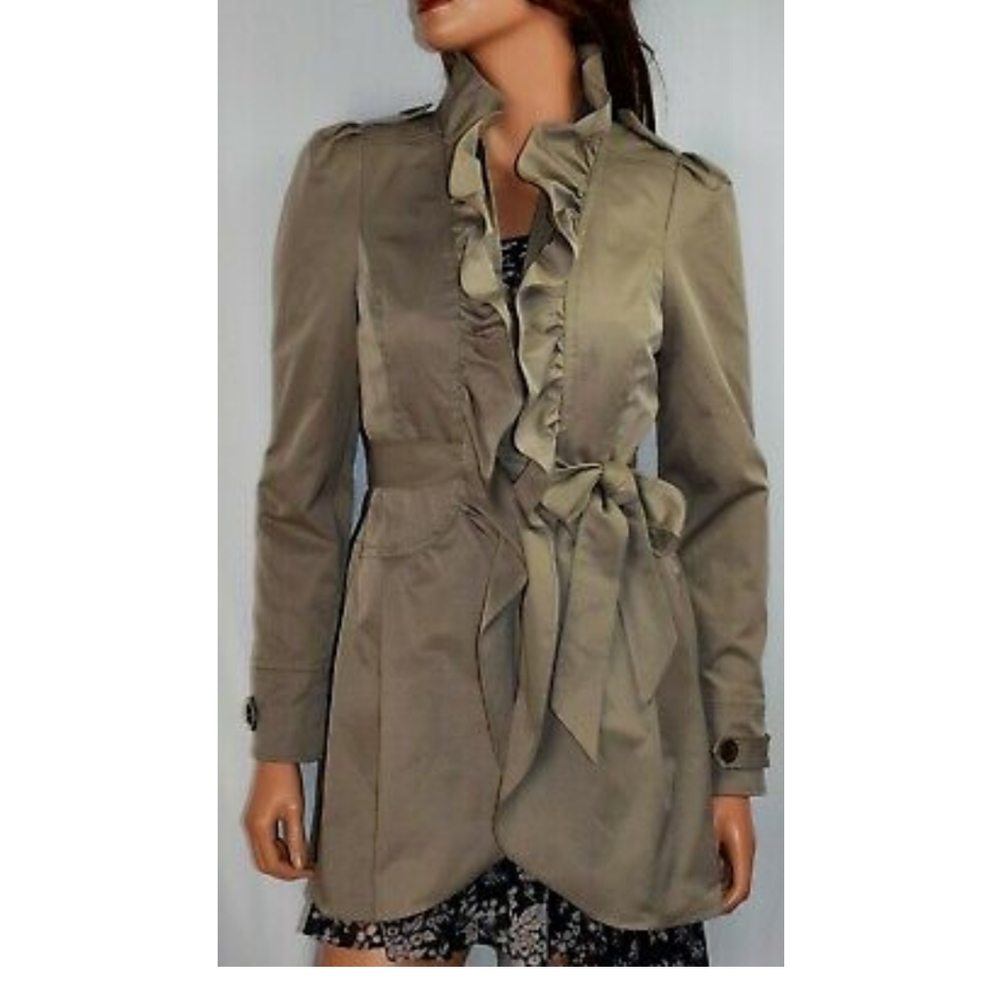 idra (anthropologie) Clinton trench w/ruffles